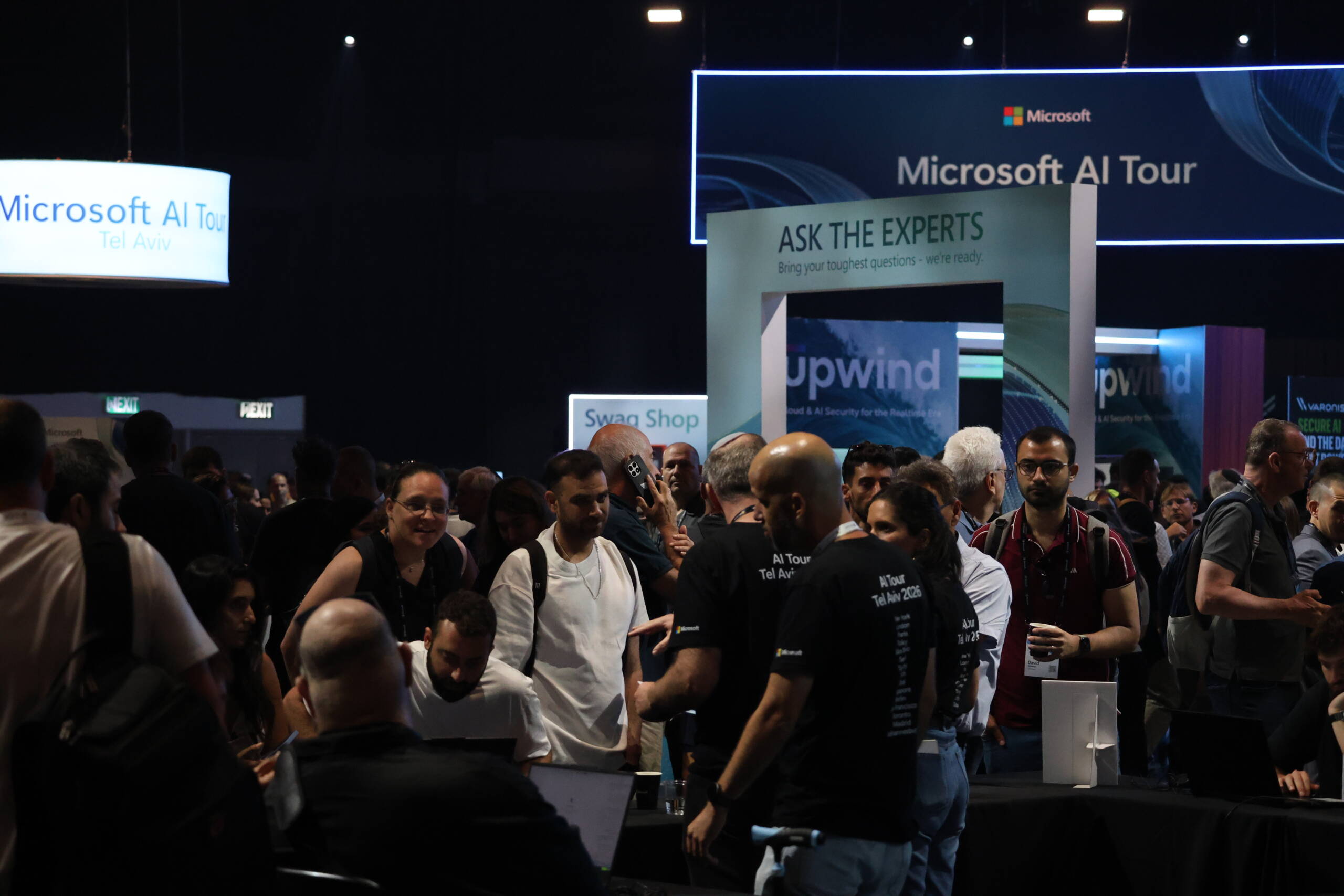 Microsoft AI Tour, Tel Aviv. The company is funding a global AI roadshow and a $190 billion build-out while cutting the sales and consulting roles that staff events like this one.